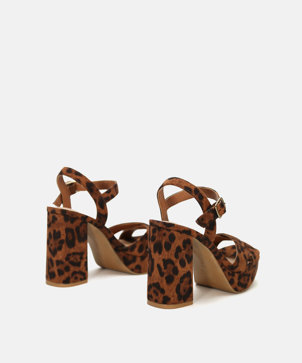 Sand&aacute;lia plataforma com tiras cruzadas image number null